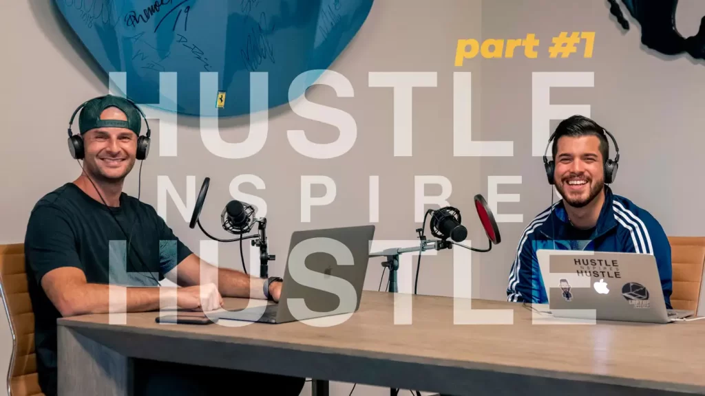 Liram Sustiel and Alex Quin from Hustle Inspires Hustle podcast interview blog thumbnail part1 mph club exotic car rental