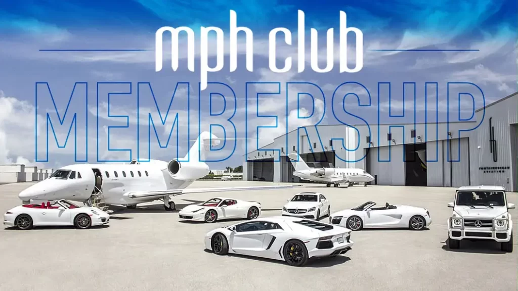 Membership program mph club exotic car rental