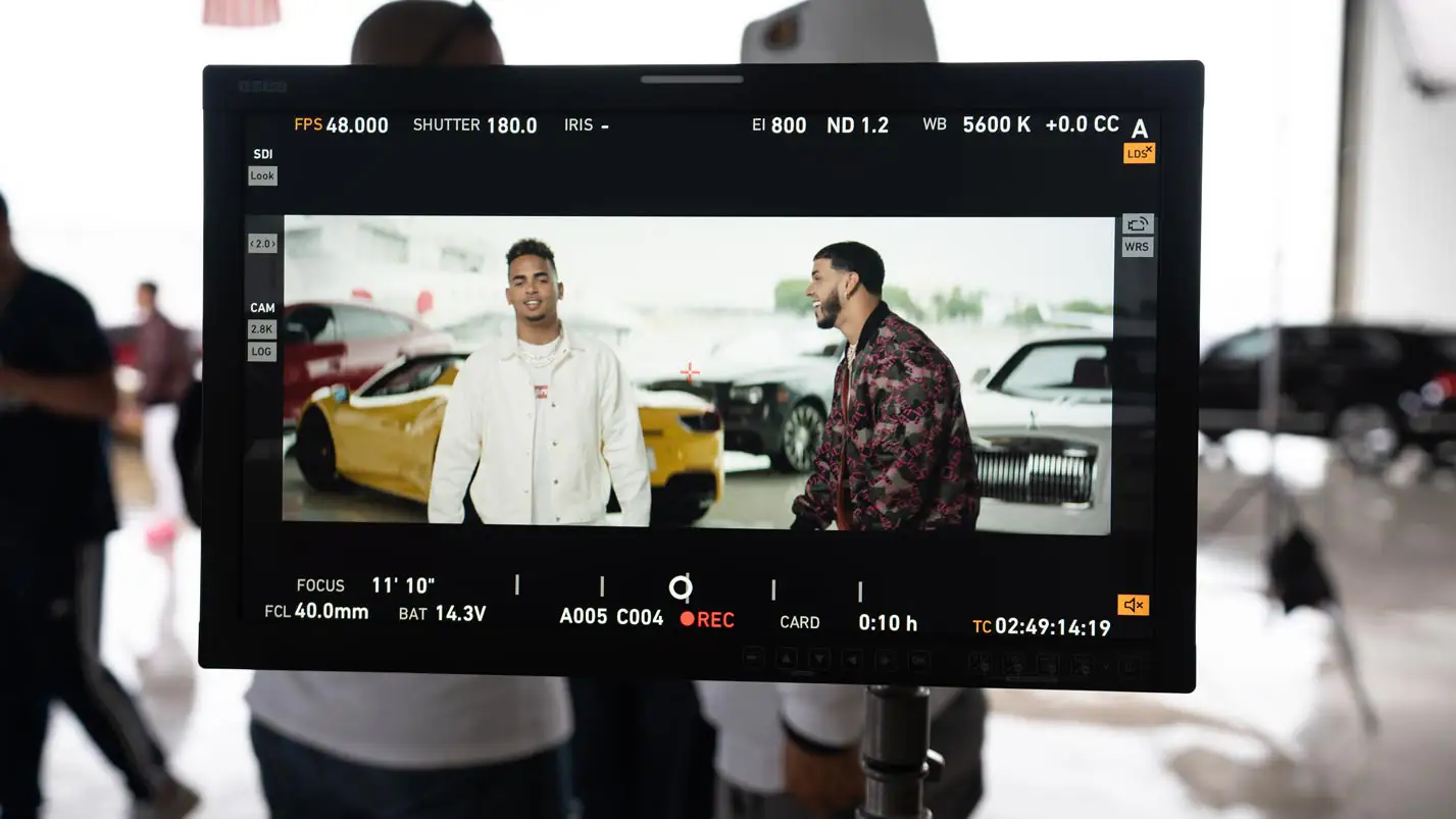 ozuna and anuel aa mph club props cambio music video filming