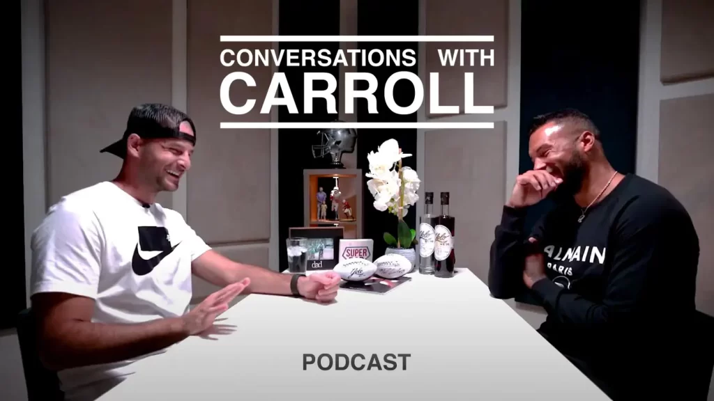 Liram Sustiel and Nolan Carroll at conversations with Carroll podcast cover