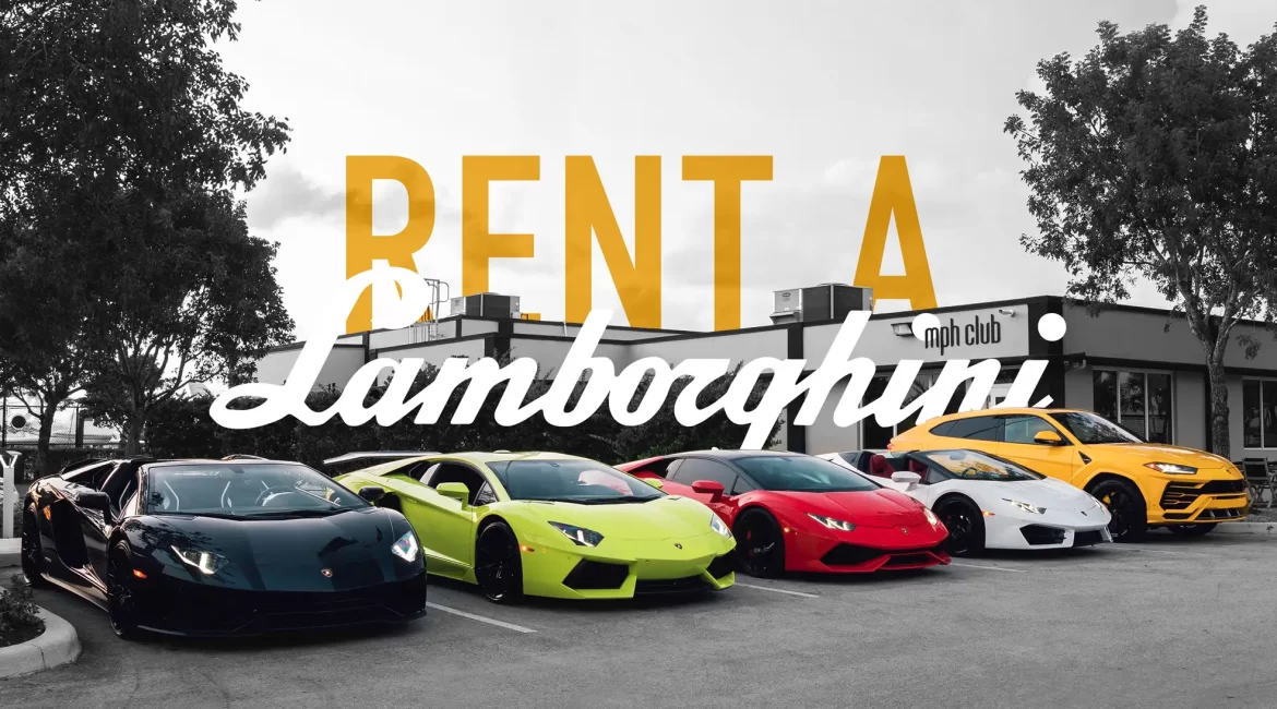 Lamborghini rentals blog post cover mph club