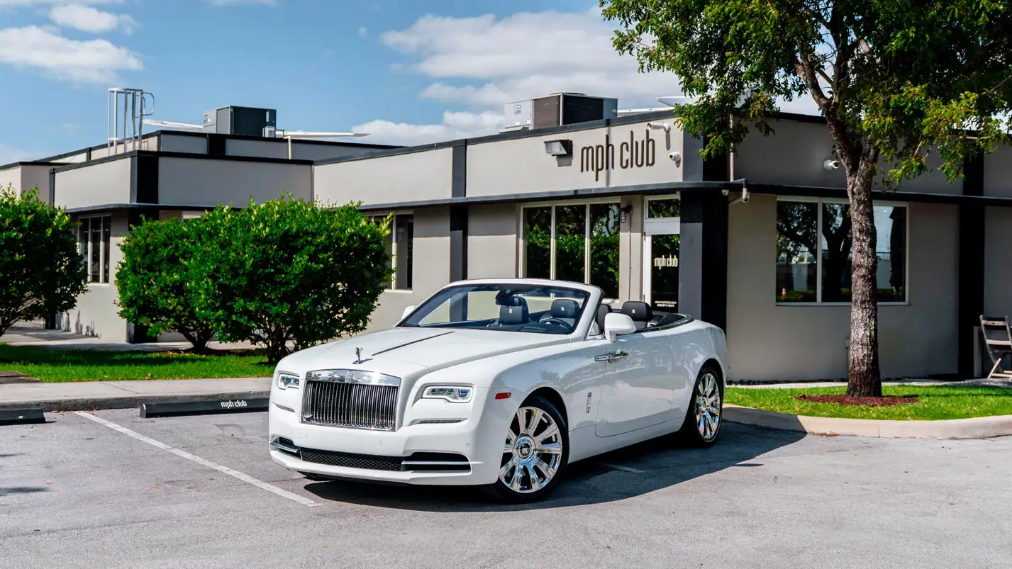 rolls royce dawn rental exterior luxury car mph club