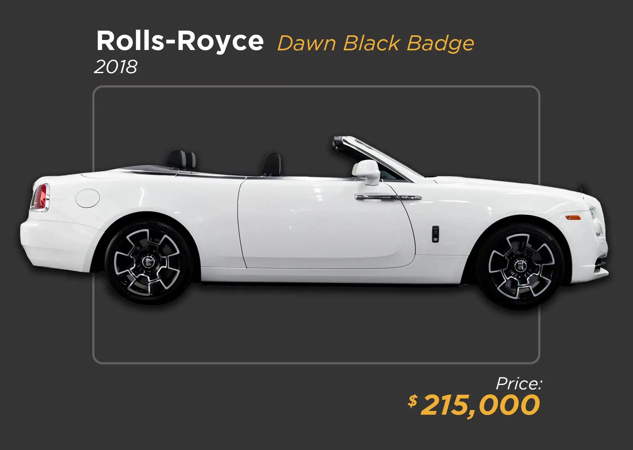 2018 white Rolls Royce Dawn for sale - mph club 215k