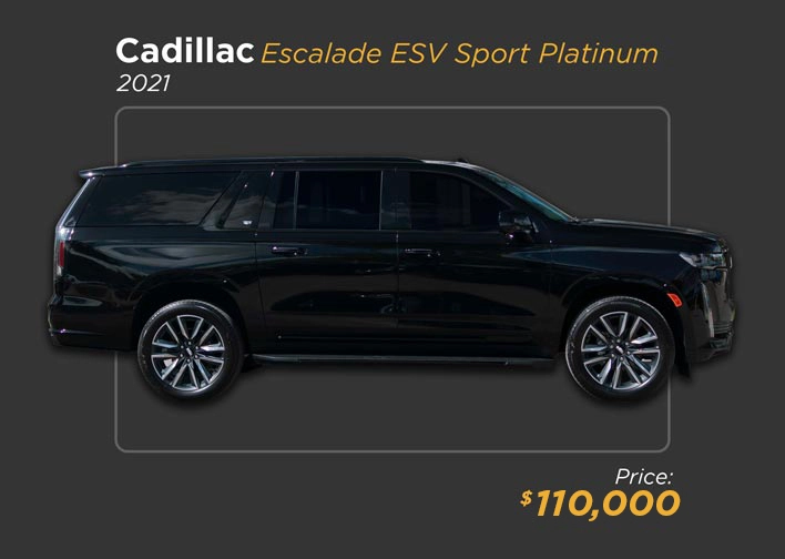2021 Black Cadillac Escalade ESV Sport Platinum for sale - mph club