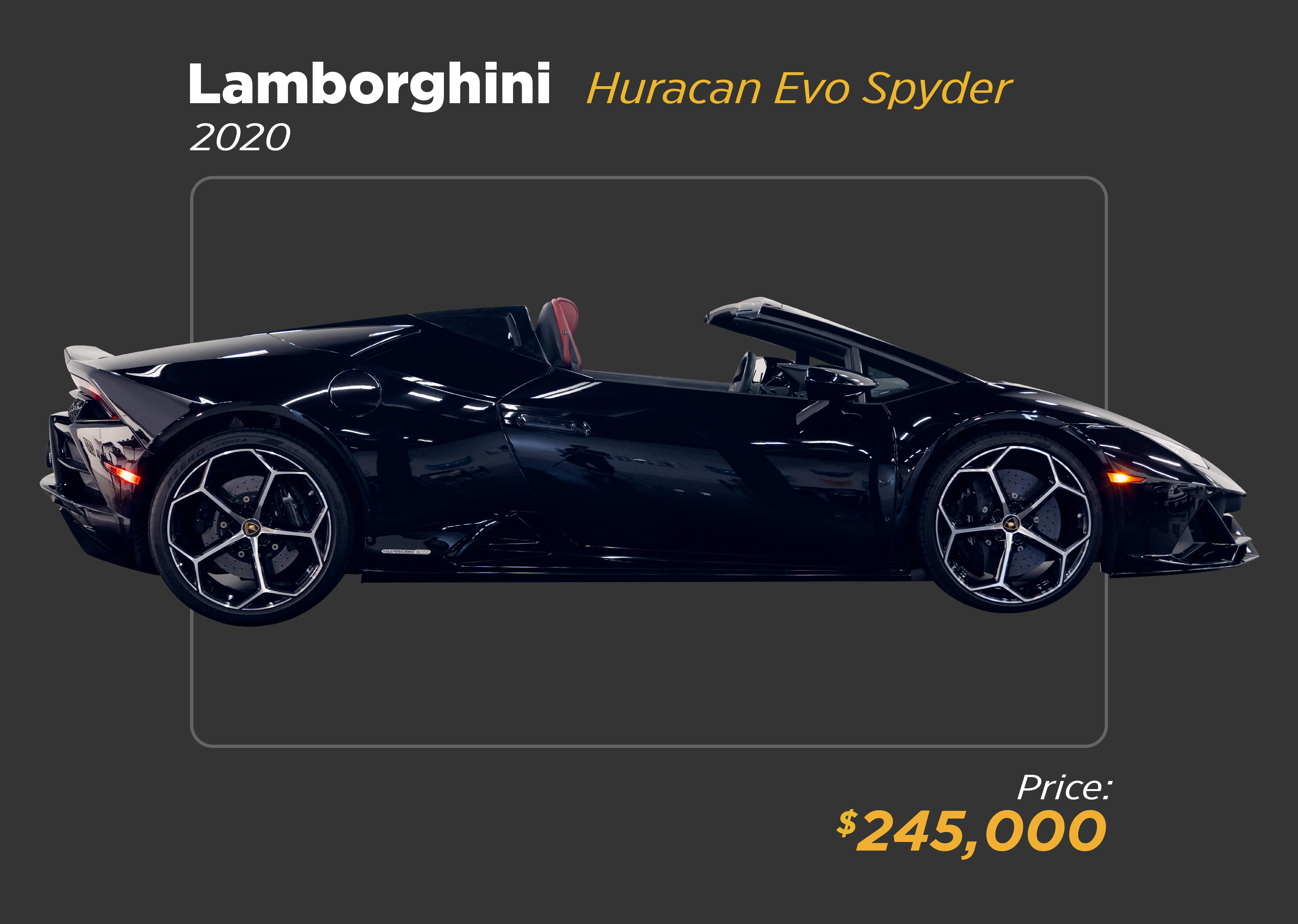 Lamborghini Huracan Evo Black 245k mph club