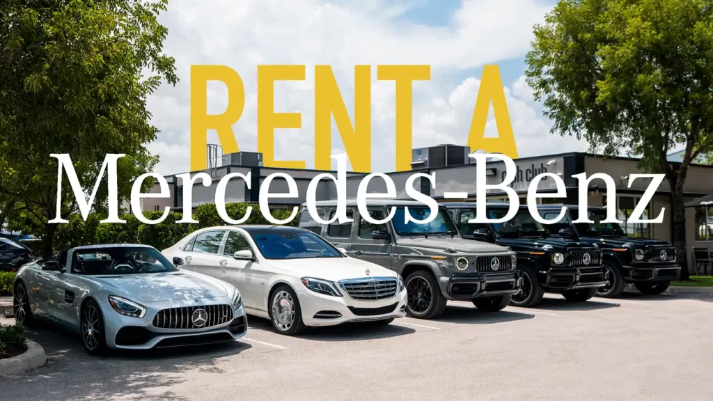 Mercedes Benz for rent line up blog post thumbnail mph club