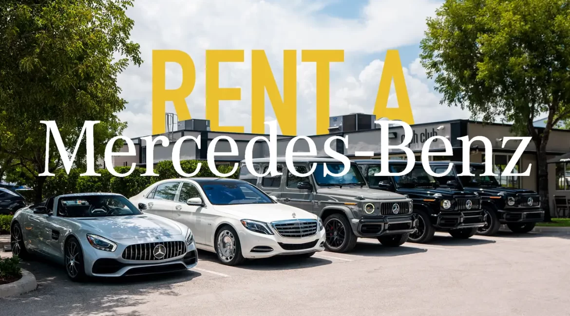Mercedes Benz for rent line up blog post thumbnail mph club