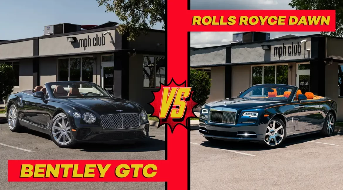Rolls Royce Dawn rental vs Bentley GTC rental mph club blog post thumbnail