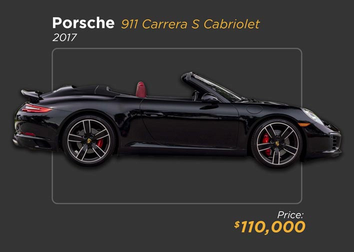 2017 black exterior red interior porsche 911 carrera cabriolet for sale mph club 110