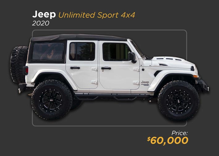 2020 white exterior red interior Jeep Wrangler Unlimited Sport for sale - mph club