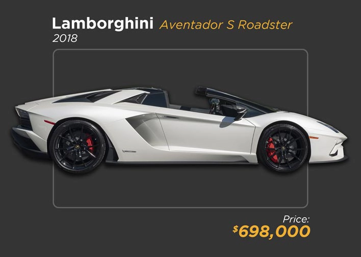 2018 white on red Lamborghini Aventador S Roadster for sale - mph club