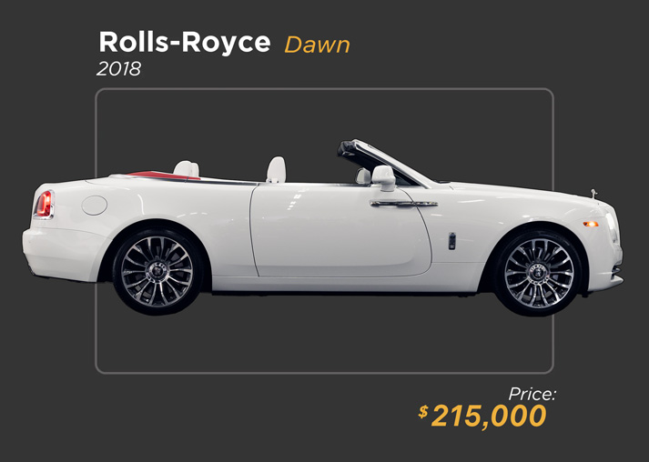 2018 white Royce Dawn for sale - mph club 215k