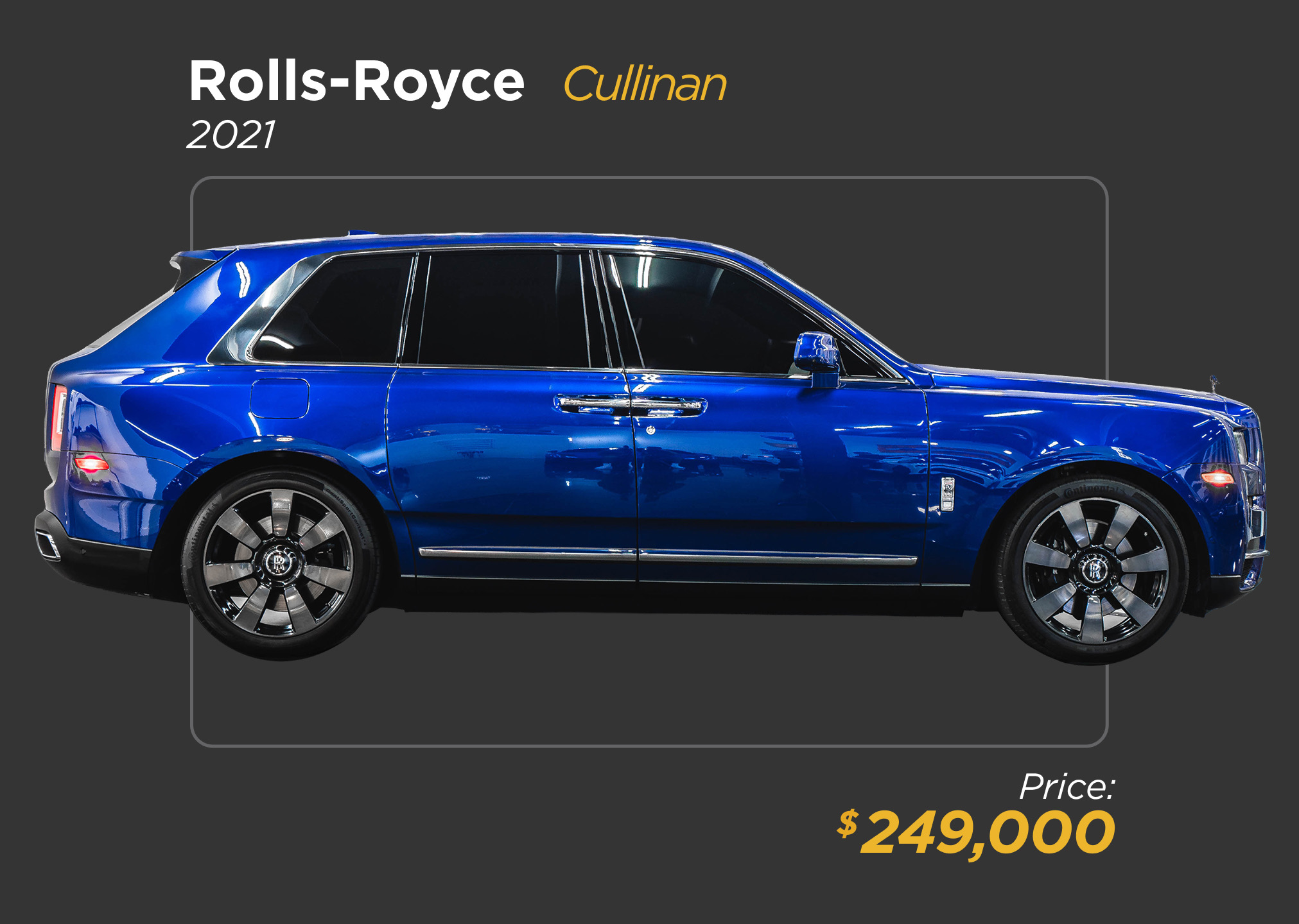 2021 Blue Rolls Royce Cullinan for sale - mph club 249k