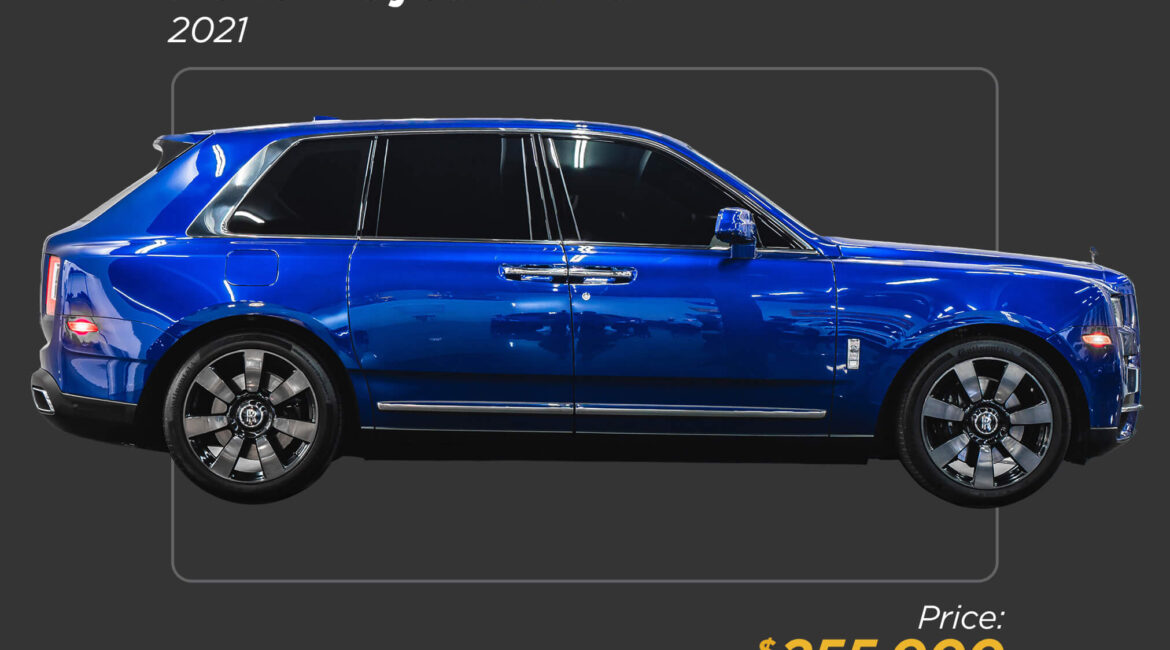2021 blue Rolls Royce Cullinan for sale - mph club 255k