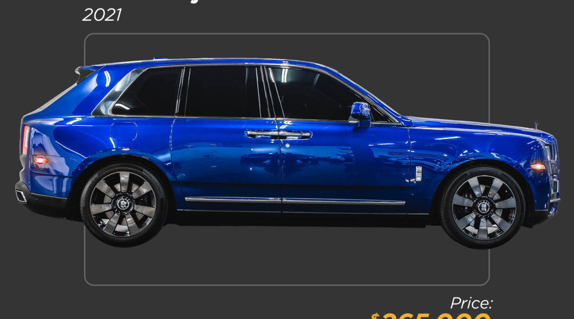 2021 blue Rolls Royce Cullinan for sale - mph club 265k