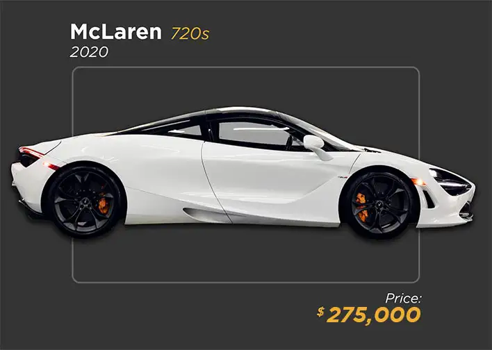 2020 white McLaren 720s for sale mph club 275k