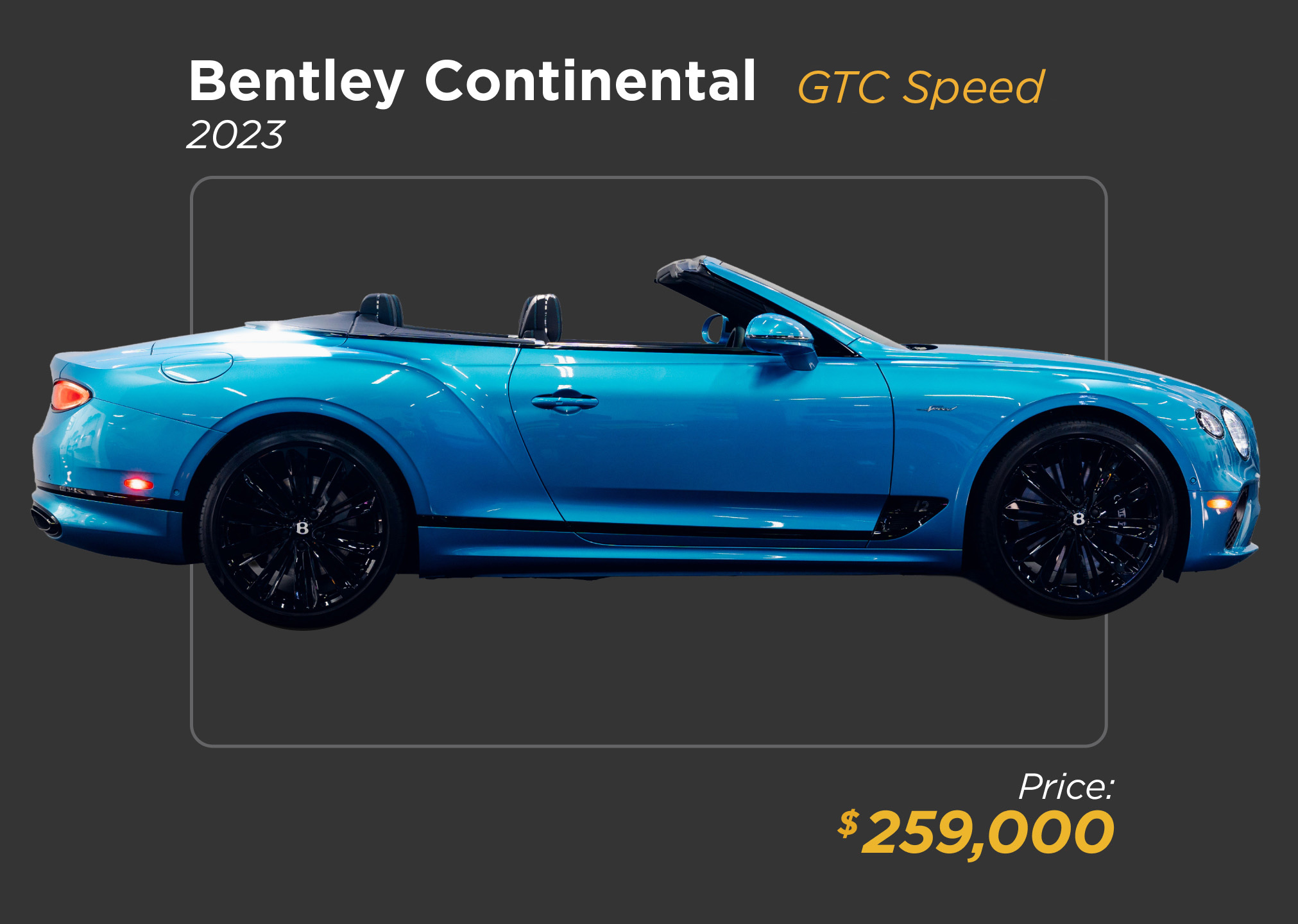 2023 blue Bentley Continental GTC Speed for sale - mph club 259k