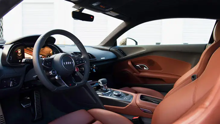 Audi R8 rental interior - mph club