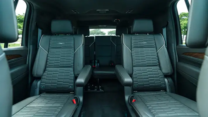 Cadillac Escalade ESV Sport Platinum rental interior view 3 mph club