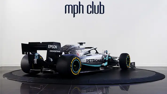 F1 W10 Mercedes AMG Petronas rear view mph club