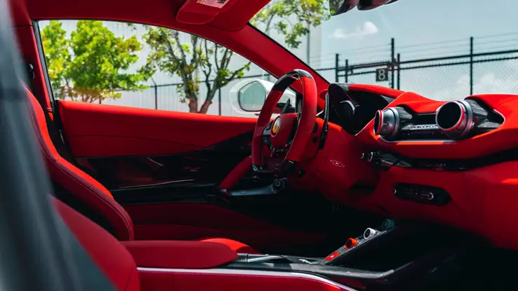 Ferrari 812 Superfast rental interior view mph club