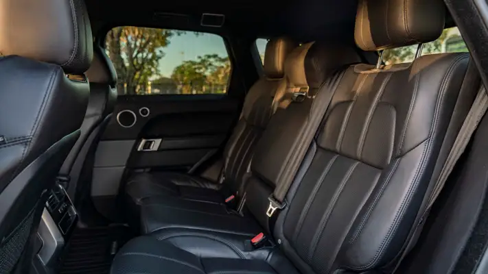 Range Rover Sport HSE rental back seats view mph club