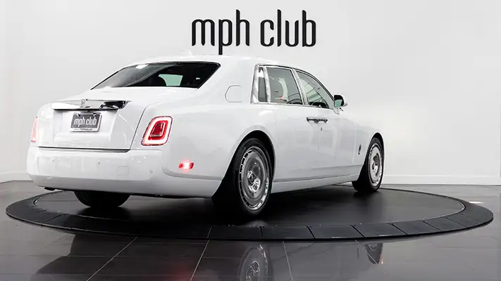 White Rolls Royce Phantom rental rear view mph club