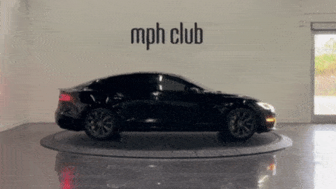 Black Tesla Model S Plaid rental mph club