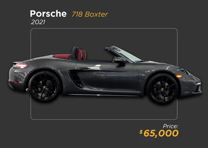 2021 Grey Porsche 718 Boxter for sale - mph club 65k