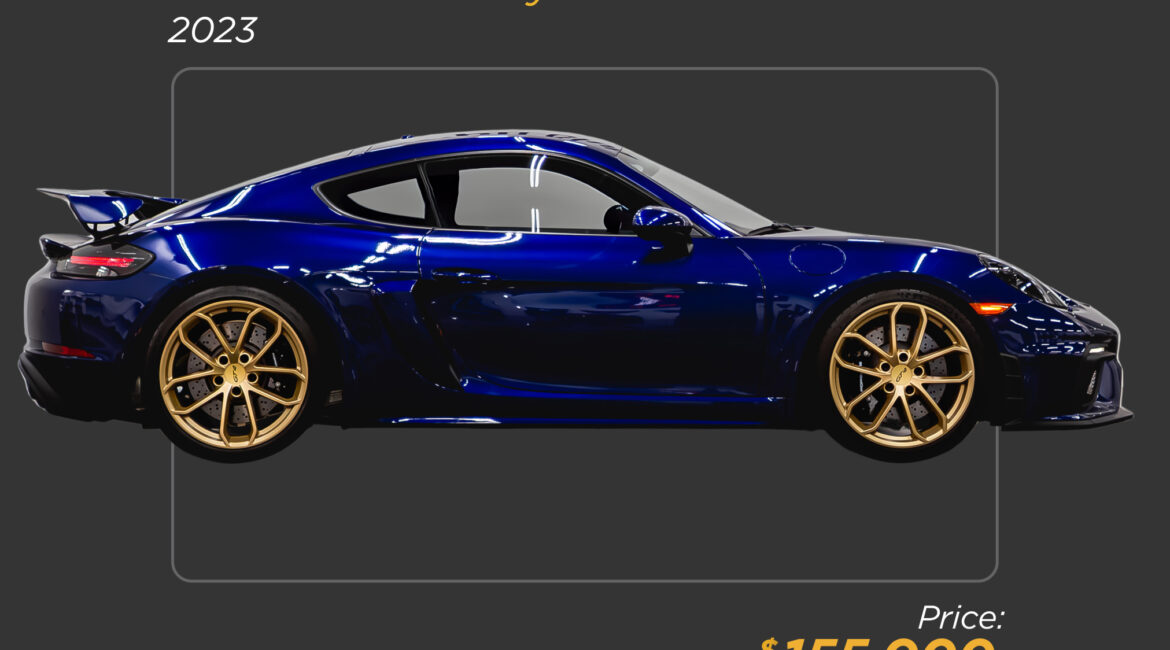 2023 blue Porsche 718 Cayman GT4 for sale - mph club 155k