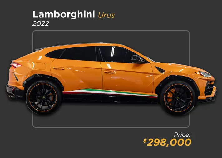 2022 orange Lamborghini Urus for sale - mph club 298k
