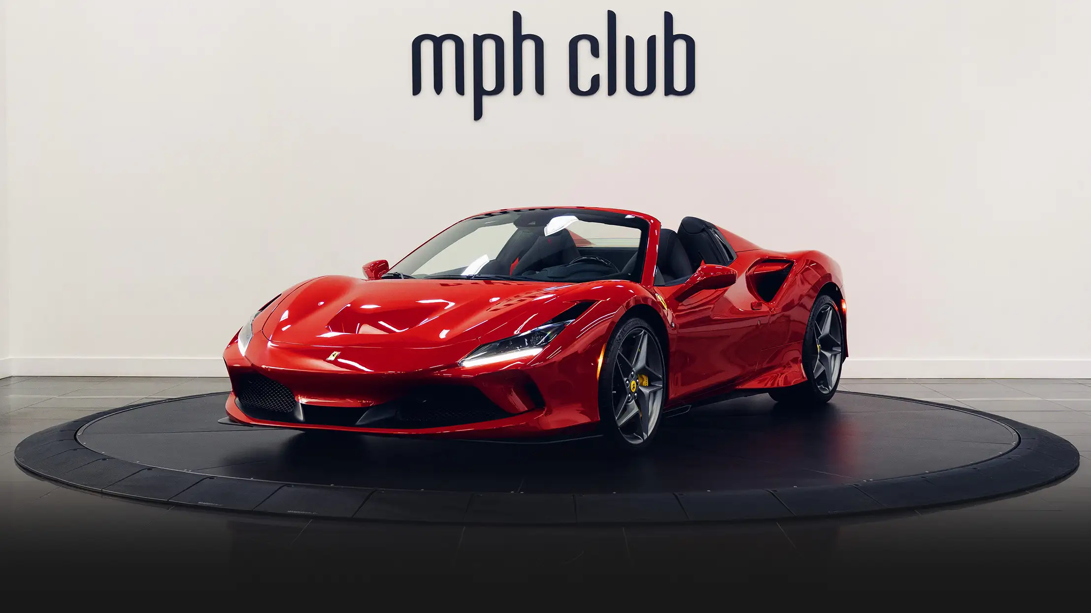 Ferrari F8 Spider rental profile view mph club