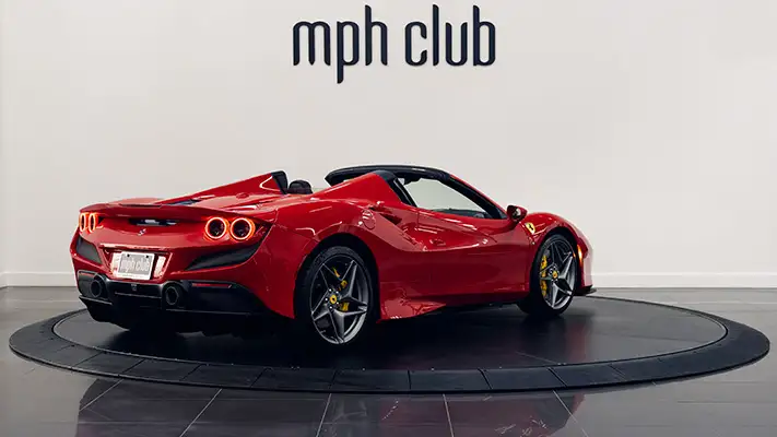 Ferrari F8 Spider rental rear view mph club