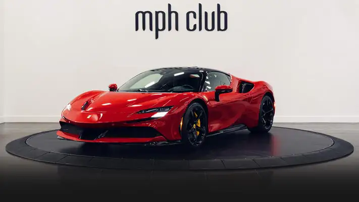 Ferrari SF90 Stradale rental profile view rszd mph club