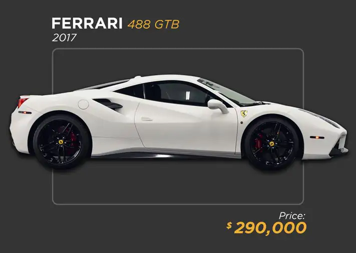 2017 white Ferrari 488 GTB for sale - mph club 290k