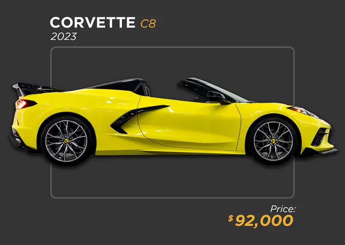 2023 yellow Chevrolet Corvette C8 for sale - mph club 92k