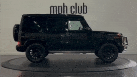 Black on red Mercedes Benz G550 rental turntable mph club
