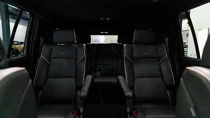Cadillac Escalade ESV rental interior view turntable mph club