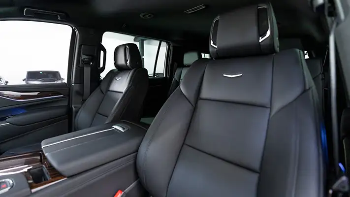 Cadillac Escalade Platinum rental interior view turntable mph club