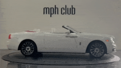 White on white Rolls Royce Dawn rental turntable - mph club