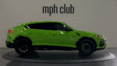 Green Lamborghini Urus rental mph club