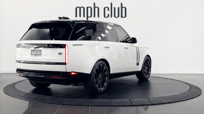 White Range Rover rental Miami rear view mph club