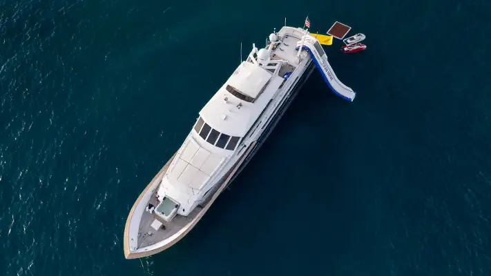124 Broward Yacht Charter drone view - mph club