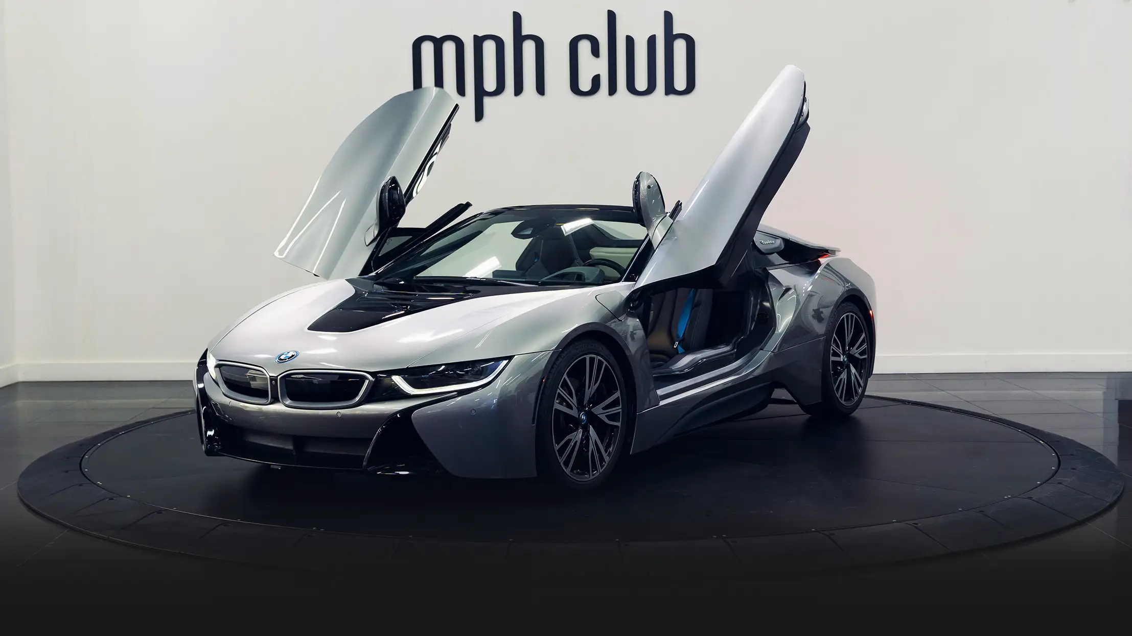 BMW I8 Silver rental profile view - mph club 2