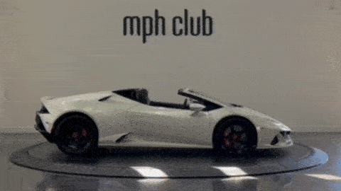 White on red Lamborghini Huracan EVO Spyder rental - mph club