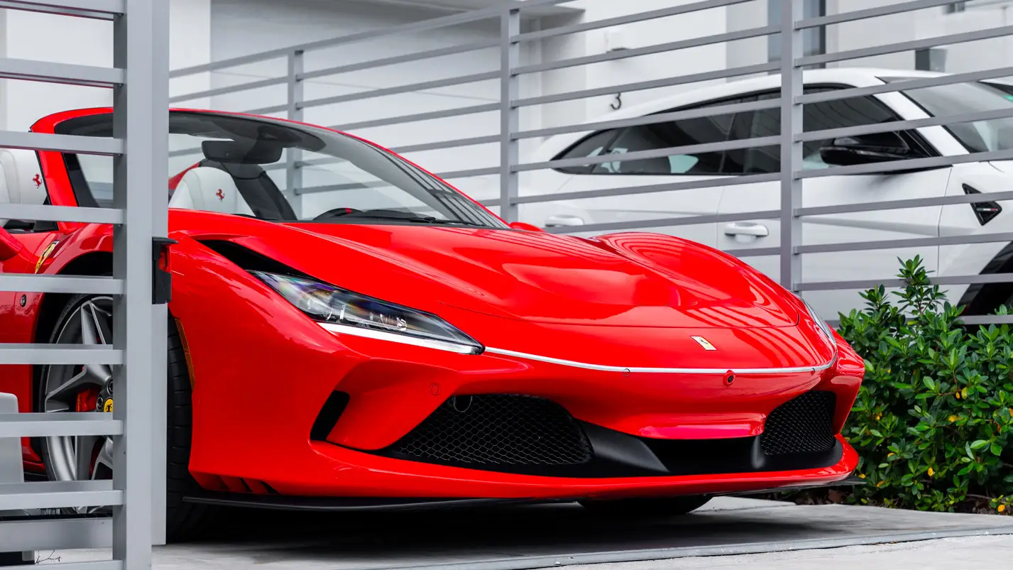 Ferrari F8 rental from mph club at Host and Keep property