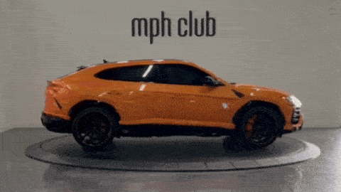 Orange Lamborghini Urus SUV rental - mph club