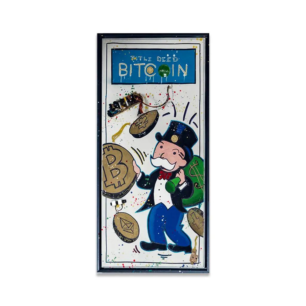 mph club art Bitcoin Monopoly by Frank Thibeau