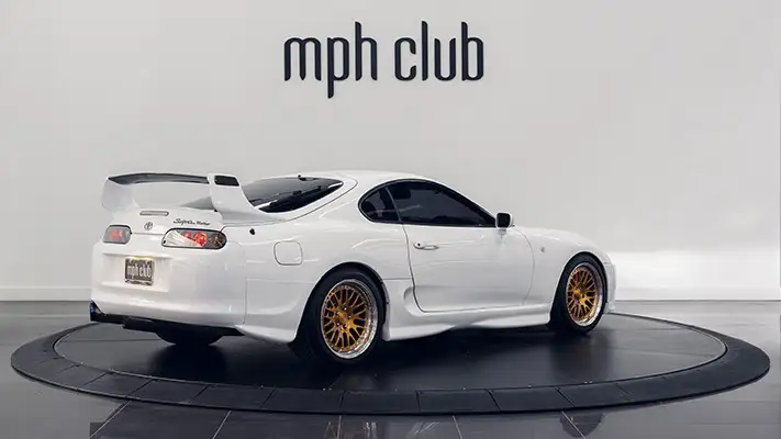 Toyota Supra rental rear view - mph club