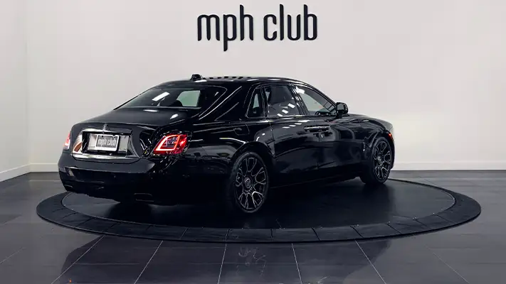 Black Rolls Royce Ghost rear view rental - mph club